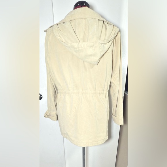 London Fog Women's Beige Hooded Utility Jacket - Picture 2 of 7